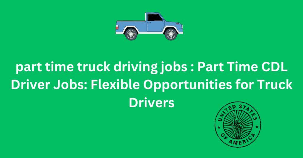 Part Time Truck Driving Jobs - Flexible Schedules

Are you looking for a job that lets you control your schedule? Do you want to explore different routes? Part-time truck driving jobs are perfect for you. They offer the flexibility to balance work and personal life while enjoying the freedom of the open road.

But what are the benefits of part-time truck driving? How do you qualify for these roles? Let's explore the secrets to finding the right part-time driving job that fits your lifestyle.

Key Takeaways
Part-time truck driving jobs offer flexible schedules, allowing you to work around your personal commitments.
These positions provide opportunities for home daily, weekend, and regional driving options.
Competitive pay and comprehensive benefits, such as health insurance and retirement plans, are often available for part-time drivers.
A Class A CDL is typically required, but some companies provide paid training programs to help you obtain the necessary credentials.
Part-time driving can serve as a stepping stone to a full-time career, with potential for growth and advancement within the industry.
Understanding Part Time Truck Driving Jobs

Part-time truck driving jobs offer a unique chance for truck drivers to balance work and life better. These jobs can be regional, local, or over-the-road (OTR), fitting different skills and preferences. On average, part-time truck drivers work about 25 hours a week. Most of these jobs offer flexible schedules, meeting individual needs.

Types of Available Positions

The demand for part-time truck driving jobs has grown by 15% in the last year. This is because more drivers want jobs that offer flexibility. Jobs range from delivery driver roles in cities to regional class a cdl hauls. These options are available for those with the right cdl and experience.

Benefits of Part-Time Driving

Part-time truck driving jobs are attractive because they offer better work-life balance. In fact, 22% of truck drivers choose part-time jobs for this reason. 43% say they are happier with their jobs because of the flexibility. Plus, part-time drivers can make a median of $18.50 an hour, providing extra income.

Required Qualifications

To get a part-time truck driving job, you usually need a Class A CDL and a clean driving record. Employers value safety, so showing you're a responsible driver is key. Networking and using job portals can help find the best part-time jobs.

Class A CDL Requirements for Part-Time Drivers

If you're thinking about a part-time truck driving job, knowing the Class A CDL rules is key. This license lets you drive many cdl truck driver vehicles, like big rigs and semi-trucks.

To get a Class A CDL, you usually need 3 years of tractor-trailer driving experience. You must also have a clean driving record. This means no more than 1 moving violation in the last year and 3 in the last 3 years. Also, you can't have more than 1 accident in the last year and 3 in the last 3 years.

Many part time cdl driver jobs need a Class A CDL. This shows you can safely drive big vehicles. In fact, 30% of part-time cdl driver jobs ask for this license. Getting your Class A CDL opens up more job options and can lead to better pay.

Regional and Local Part-Time Trucking Opportunities

Truck drivers looking for flexible schedules and home daily options will find great opportunities in regional and local truck driving. Many part time local trucking companies have weekend driving jobs. This lets drivers balance work and personal life.

Some firms also let drivers plan their routes flexibly. This means drivers can pick schedules that fit their lifestyle.

Home Daily Options

Regional and local trucking jobs often let drivers go home every day. This is great for work-life balance. Drivers can spend time with family and do personal things after work.

Companies focused on local delivery and port work often provide these home daily options. They meet the needs of local CDL drivers.

Flexible Route Planning

Some regional and local trucking companies are really flexible with routes. They let drivers choose schedules that fit their needs. This could be 2-5 days out or longer if they want.

This flexibility helps drivers find a balance between work and life. It lets them create a schedule that works for them.

Competitive Pay Structures and Benefits

The trucking industry offers great pay and benefits for part-time drivers. Salaries can be from $800 to $1,700 per week. This depends on the job and company. Some employers give sign-on bonuses up to $250 and safety bonuses for good performance.

Part-time truck drivers also get insurance help, safety bonuses every quarter, and paid orientation. They even get travel expenses covered. These pay and benefits packages make truck driving a good choice.

Many companies pay drivers a percentage of the load, up to 24%. This way, drivers earn more by driving more and doing better. It's a great way to make more money.

Part Time Truck Driver Scheduling Options

Flexibility is crucial in part-time truck driving jobs. Companies offer various scheduling options to meet different needs. Flexible scheduling helps drivers balance work and personal life well.

Drop and Hook Operations

Drop and hook operations are a favorite among part-time truck drivers. This method makes time management easier. Drivers can quickly load and unload without getting involved in the process.

This saves time for driving and delivering goods on time.

Flexible Time Management

Part-time truck drivers can pick their work schedule. They might work a set number of days or take on extra shifts. This flexible scheduling helps them meet personal commitments and enjoy a good work-life balance.

Work-Life Balance Solutions

Many part-time truck driving jobs offer home time options. Drivers can return home daily, weekly, or bi-weekly. This allows them to spend time with family and pursue hobbies, keeping their lifestyle balanced.

Transportation Companies Hiring Part-Time Drivers

If you're looking for flexible jobs in transportation, many companies are hiring part-time drivers. Trucking companies like Schneider and others offer various job openings. They have different types of jobs, from local to over-the-road (OTR) opportunities.

These transportation companies have fleets of 20 trucks or more. They handle different kinds of freight, like flatbed and refrigerated goods.

Many trucking companies pay well and offer great benefits. Drivers can earn hourly pay, mileage pay, and more. They also get health insurance, 401(k) plans, and pensions.

Whether you want to drive locally, regionally, or OTR, there are options. You can also find seasonal or holiday work. Starting a part-time trucking career with these companies could be rewarding.

Local Delivery and Regional Haul Opportunities

Looking for a flexible truck driving schedule? Local delivery and regional haul jobs might be what you need. They offer short-haul routes in specific areas. This means you get daily home time and still enjoy the benefits of trucking.

Short-Haul Routes

Short-haul trucking jobs cover about 1,000 to 1,200 miles a week. They balance the thrill of the open road with the comfort of home. You might be a port driver moving containers, refrigerated goods, or even chemicals in a certain metropolitan area.

Metropolitan Area Coverage

Regional haul jobs focus on specific metropolitan areas. This lets drivers get to know local roads and traffic. These regional haul roles include local delivery to stores, businesses, or distribution centers. They offer a steady schedule and more time at home.

Part-Time Driver Requirements and Qualifications

If you're thinking about a part-time truck driving job, knowing the requirements is key. Most jobs need a valid Class A CDL (Commercial Driver's License), a clean driving record, and the right driving experience. You might need to have no more than one moving violation in the last year.

Some jobs, like port driving, require TWIC (Transportation Worker Identification Credential) certification. Also, you must follow DOT (Department of Transportation) regulations and pass screening tests to get a part-time truck driver job.

Employers look for drivers with a safe and responsible driving history. They check your accident and violation records. Keeping your driving record clean is important if you want a part-time truck driving job.

Career Growth and Full-Time Transition Opportunities

Looking for a rewarding career in trucking? Part-time truck driving jobs can be a stepping stone to full-time roles. Companies value experienced part-time drivers and offer chances to move into full-time jobs. This includes OTR, regional, and local CDL positions.

Drivers can explore different freight types and routes. This helps them create a career growth plan that fits their interests and goals. Some part-time jobs even offer more responsibilities and higher earnings over time. This makes moving to a full-time role appealing and easy.

Whether you want part-time work's flexibility or a full-time job's stability, trucking has many opportunities. By using your part-time driving experience, you can open doors to a rewarding and prosperous career in transportation.

Conclusion

Part-time truck driving jobs offer flexible schedules and diverse opportunities. They are perfect for CDL drivers who want a good work-life balance. These jobs come with competitive pay and a variety of tasks, from local delivery to regional hauls.

They also offer a chance to grow in your career. Whether you're an experienced driver or just starting, part-time trucking jobs fit many lifestyles and career goals. They provide the freedom and stability that many seek.

With a truck driver shortage, part-time jobs are becoming more attractive. They offer job security, higher pay, and better work-life balance. Companies use online job boards, job fairs, and good onboarding to find and keep skilled drivers.

Part-time truck driving jobs are a great choice for a fulfilling career in transportation. They offer competitive pay, a balance between work and life, and chances for professional growth. These roles are ideal for both seasoned drivers and newcomers to the field.

FAQ
What types of part-time truck driving jobs are available?

You can find many part-time truck driving jobs. These include regional, local, and over-the-road (OTR) jobs. Drivers can haul different freight in 53-foot trailers. They also have choices for home daily, weekly, or bi-weekly schedules.

What are the benefits of part-time truck driving jobs?

Part-time truck driving jobs offer great benefits. You get flexible schedules and competitive pay. There's also a good work-life balance.

Some jobs let you go home every night. You might also get safety bonuses. Plus, there's a chance to grow your career and move to full-time roles.

What are the typical requirements for part-time truck driving jobs?

To get part-time truck driving jobs, you need a few things. You must have a valid Class A CDL and a clean driving record. You should also have some experience.

Specifically, you can't have more than 1 moving violation in the last year. And no more than 3 in the last 3 years. Also, you can't have more than 1 accident in the last year. And no more than 3 in the last 3 years.

What are the options for regional and local part-time trucking opportunities?

Regional and local part-time trucking jobs offer great options. You can work home daily or on weekends. Some companies let you plan your routes to fit your life.

Jobs are available for local delivery, port driving, and more. You can haul refrigerated goods, containers, or chemicals.

What are the typical pay structures and benefits for part-time truck drivers?

Part-time truck drivers can earn good pay. It ranges from $800 to $1,700 per week. Pay depends on the job and company.

Some companies offer 24% of load pay. You might get sign-on bonuses up to $250. There are also safety bonuses. Plus, you could get insurance contributions and quarterly safety bonuses.

What are the scheduling options for part-time truck drivers?

Part-time truck drivers have flexible schedules. You can work drop and hook operations. This means you can manage your time well.

Some jobs offer 2 days off for every 5 days worked. You can choose to stay out longer if you want. Home time varies from daily to weekly, depending on the job.

What transportation companies are hiring part-time drivers?

Several companies are hiring part-time truck drivers. Schneider, Glenn-Lee Trucking Inc, and Blue Northern Distributing LLC are hiring. Faith in Transit LLC, Creedence Energy Services LLC, and ESRT LLC are also looking for drivers.

These companies offer different jobs like regional, local, and OTR opportunities.

What are the career growth and full-time transition opportunities for part-time truck drivers?

Part-time truck drivers can grow their careers. Many companies offer paths to full-time roles. You can explore different freight types and routes.

This can lead to a rewarding career in the trucking industry.